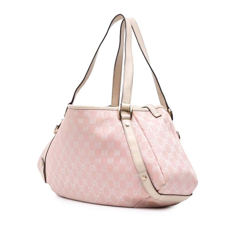Gucci GG Canvas Abbey D Ring Tote Pink Canvas Good condition - Back View