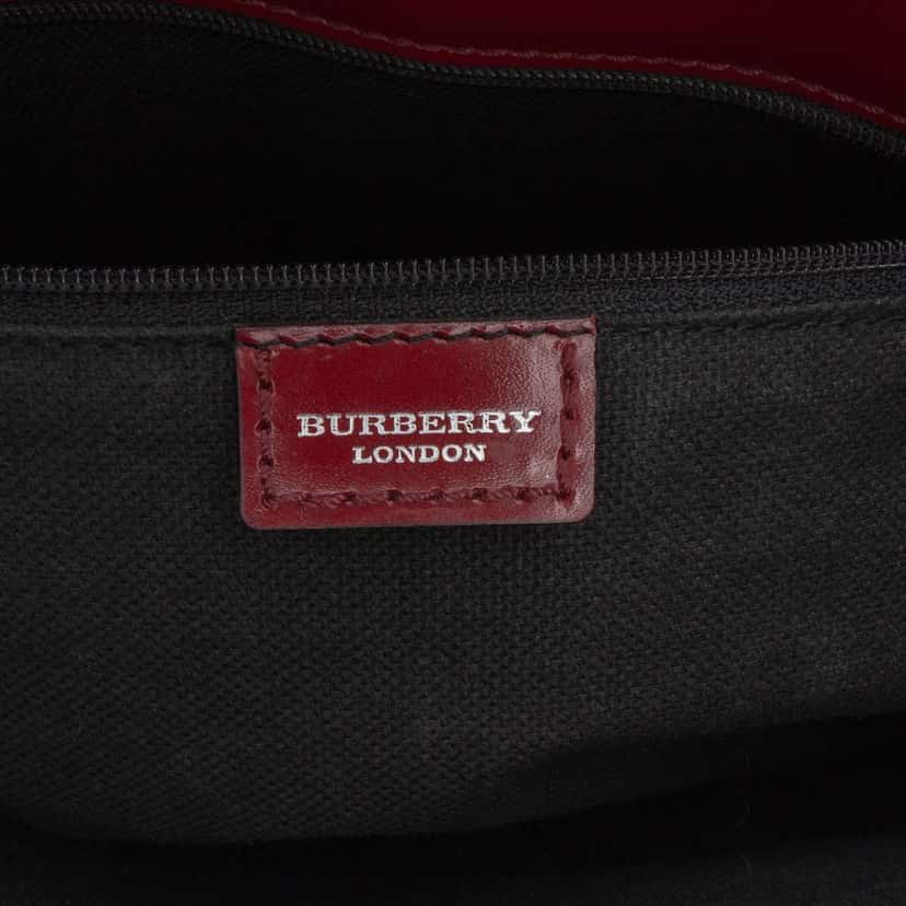Burberry Haymarket Check Coated Canvas Tote Brown Canvas Good condition - Box View