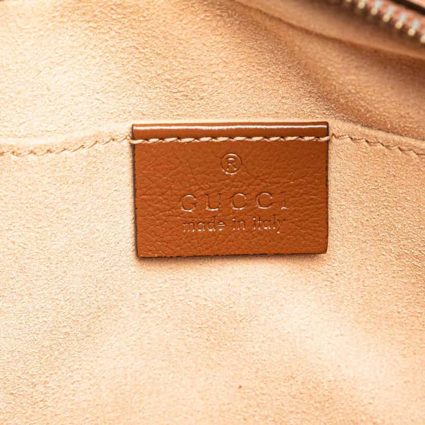 Gucci Small GG Marmont Matelasse Leather Crossbody Brown Leather Good condition - Box View