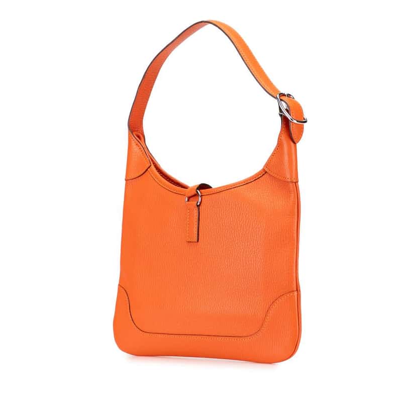 Hermès Clemence Trim Duo 24 Orange Leather Good condition - Back View