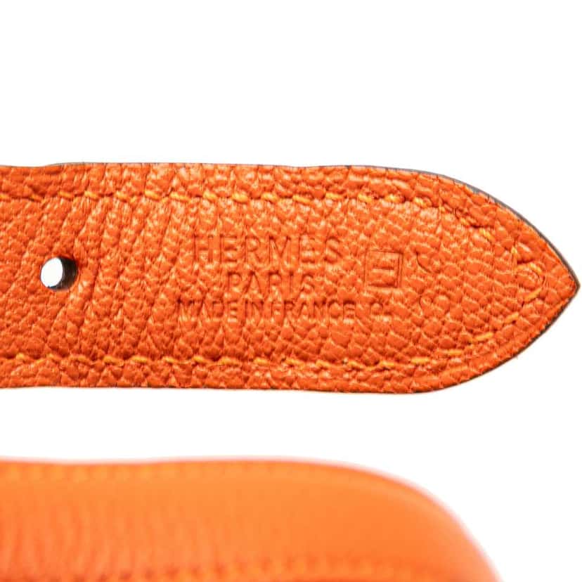 Hermès Clemence Trim Duo 24 Orange Leather Good condition - Box View