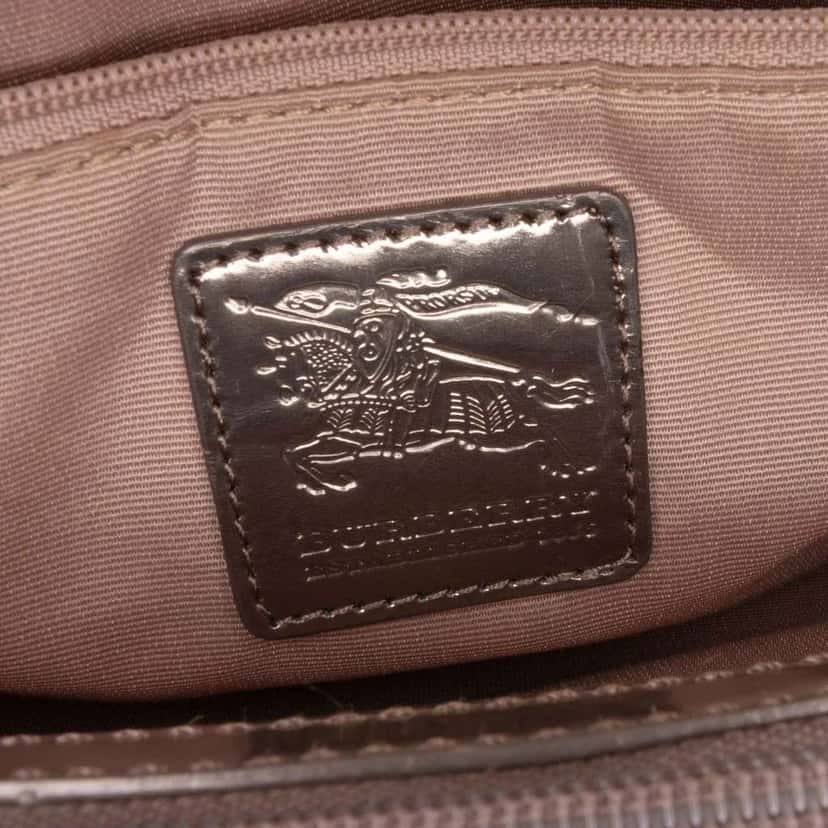 Burberry Supernova Check Coated Canvas Tote Brown Canvas Good condition - Box View