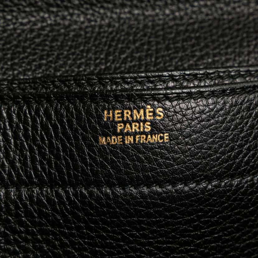 Hermès Togo Sac a Depeches 41 Black Leather Good condition - Box View
