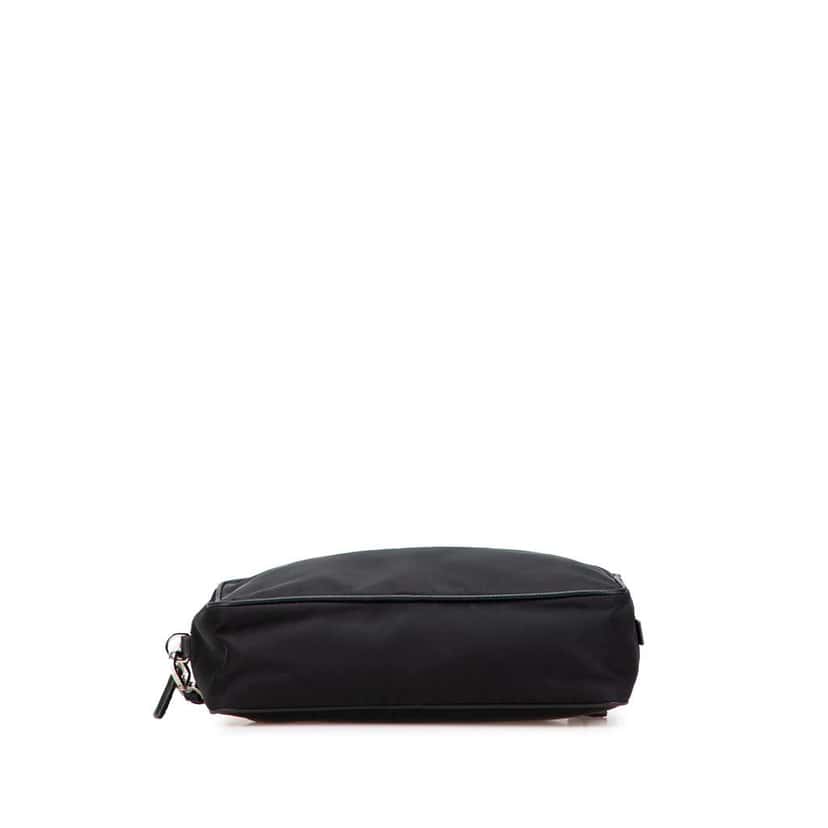 Prada Saffiano Trimmed Tessuto Clutch Black Good condition - Inside View