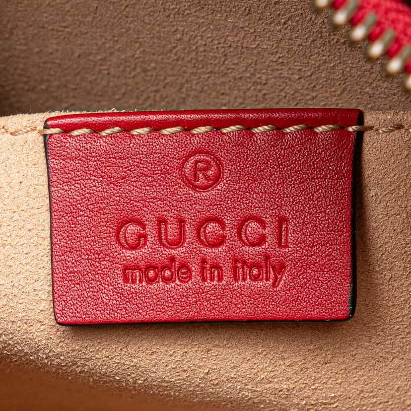 Gucci Mini GG Marmont Matelasse Leather Crossbody Red Leather Good condition - Box View
