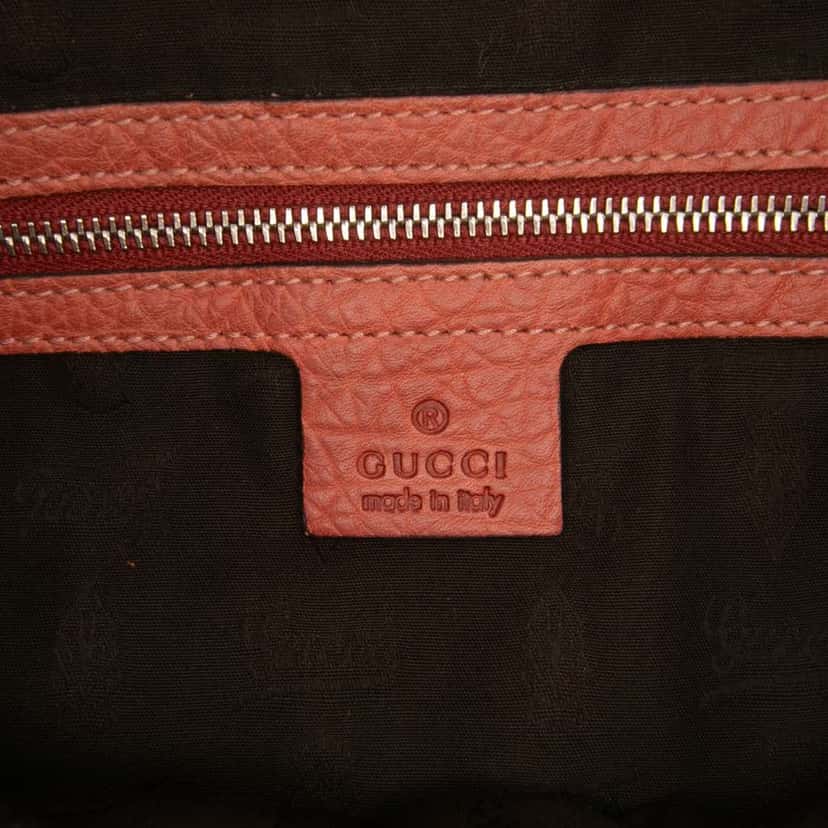 Gucci Medium Leather Bamboo Libeccio Tote Orange Leather Good condition - Box View