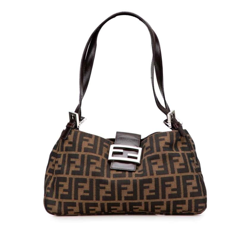 Fendi Zucca Canvas Shoulder Bag Brown Canvas Good condition - Front View