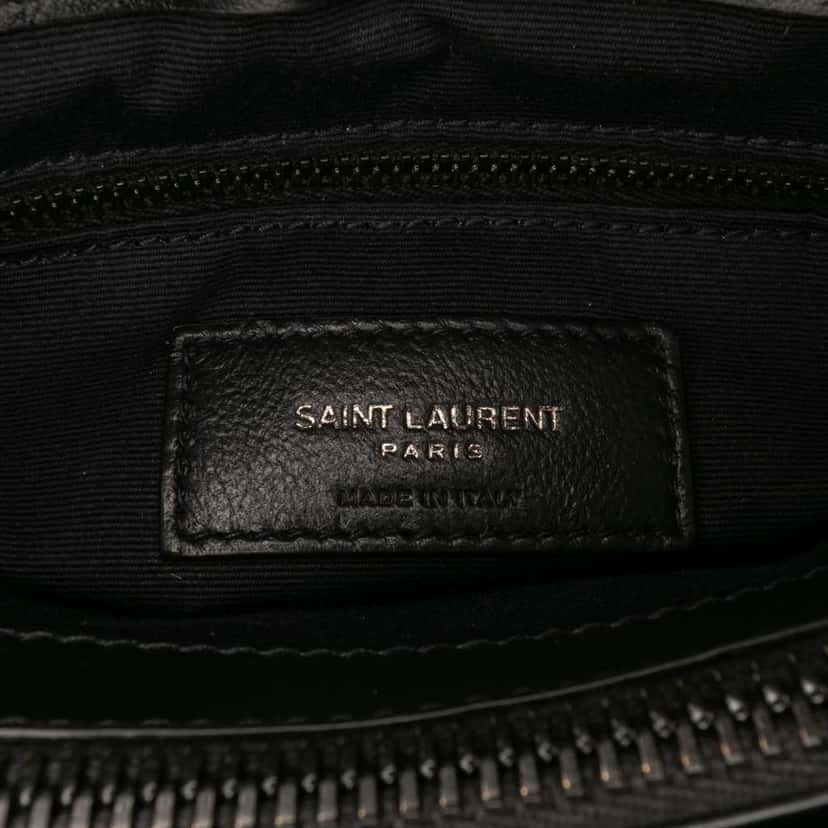 Saint Laurent Medium Matelasse Leather Monogram Monochrome Loulou Shoulder Bag Black Leather Good condition - Box View