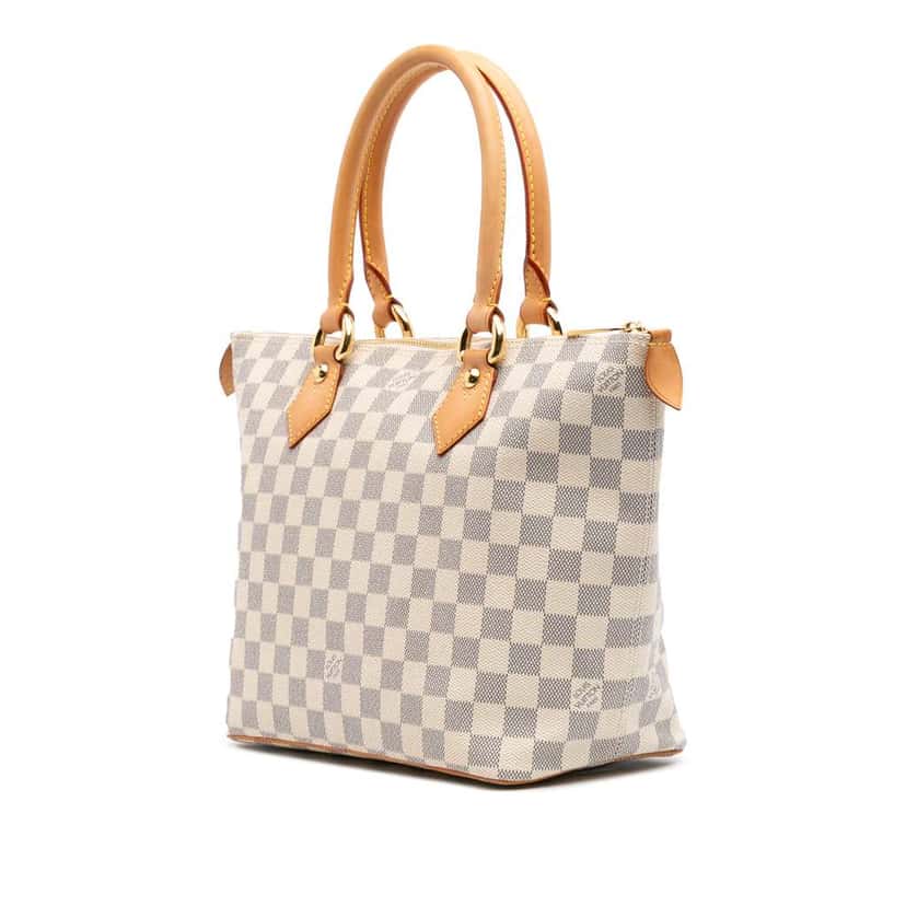 Louis Vuitton Damier Azur Saleya PM White Good condition - Back View