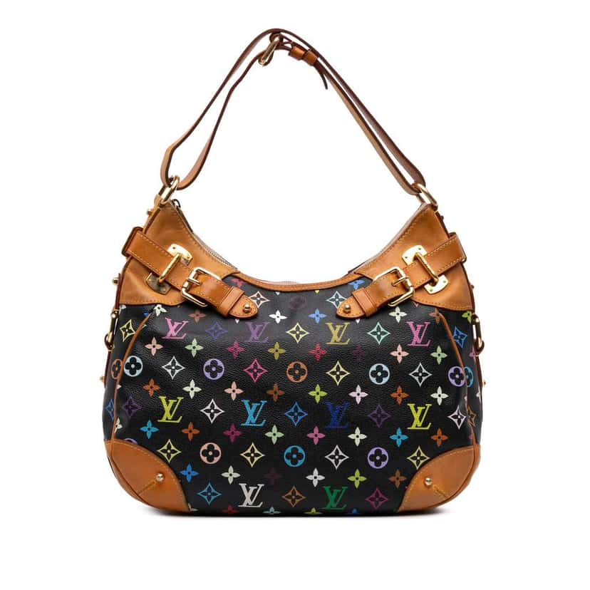 Louis Vuitton Monogram Multicolore Greta Black Canvas Fair condition - Front View