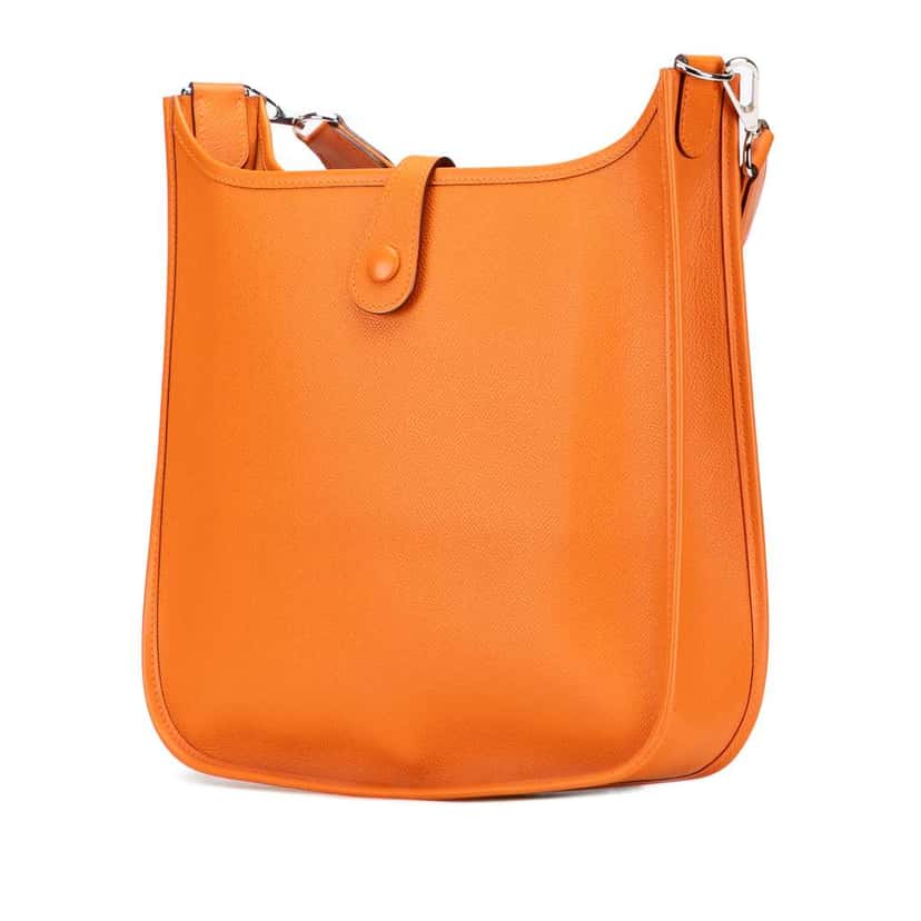Hermès Epsom Evelyne 29 Orange Leather Good condition - Back View