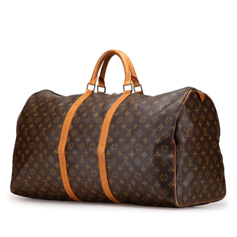 Louis Vuitton Monogram Keepall 60 Brown Canvas Fair condition - Back View