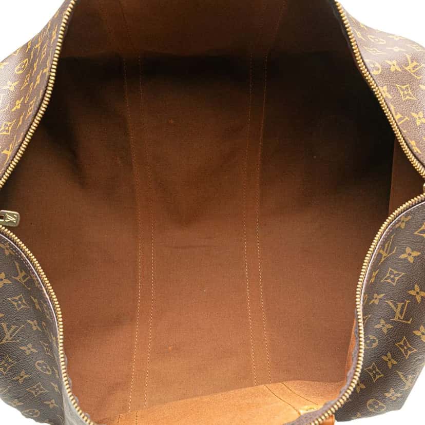 Louis Vuitton Monogram Keepall 60 Brown Canvas Fair condition - Model View
