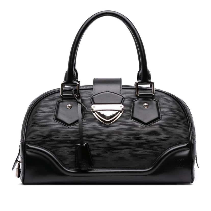 Louis Vuitton Epi Bowling Montaigne GM Black Leather Good condition - Front View