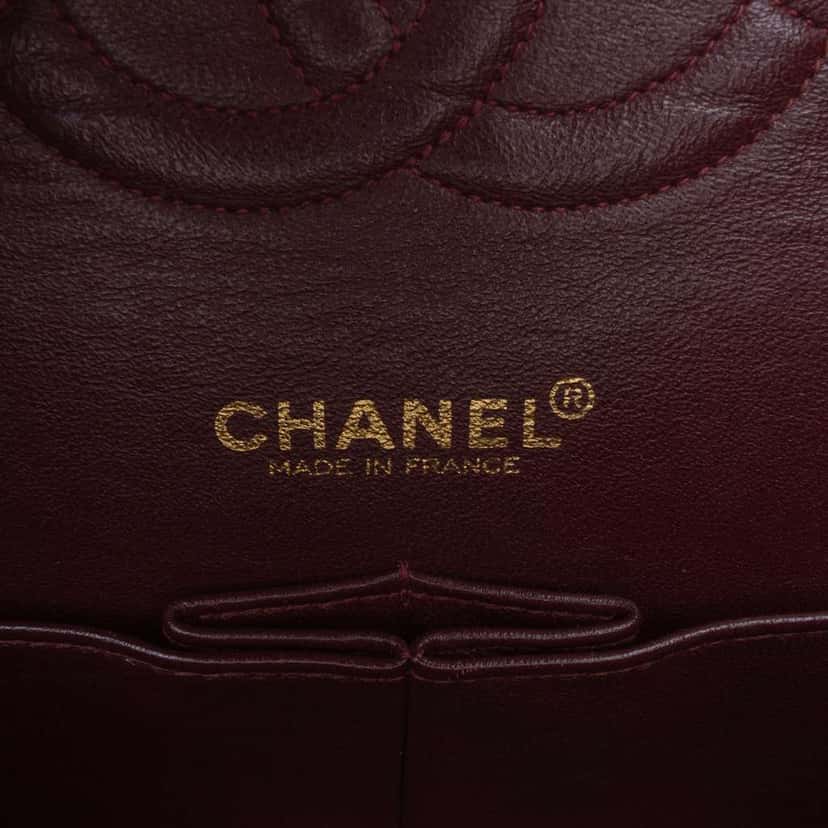 Chanel Medium Classic Lambskin Double Flap Black Leather Good condition - Box View