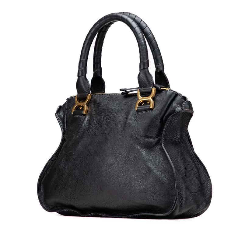 Chloé Medium Leather Marcie Satchel Black Leather Good condition - Back View
