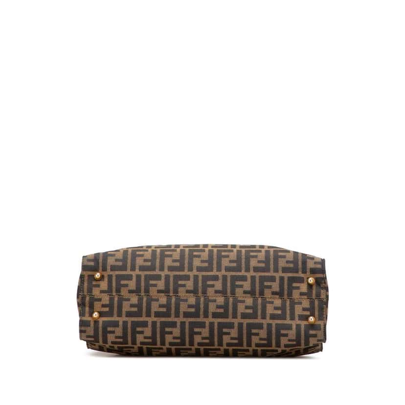 Fendi Zucca Canvas Twins Tote Brown Canvas Good condition - Inside View