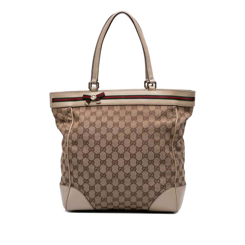 Gucci GG Canvas Mayfair Tote Brown Canvas Good condition - Front View
