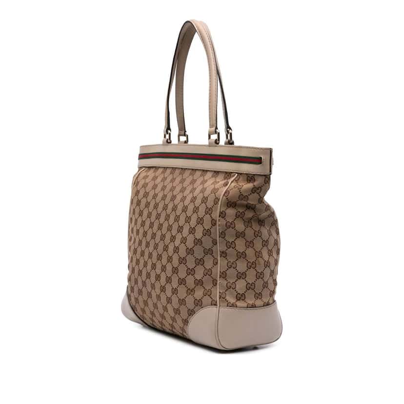 Gucci GG Canvas Mayfair Tote Brown Canvas Good condition - Back View