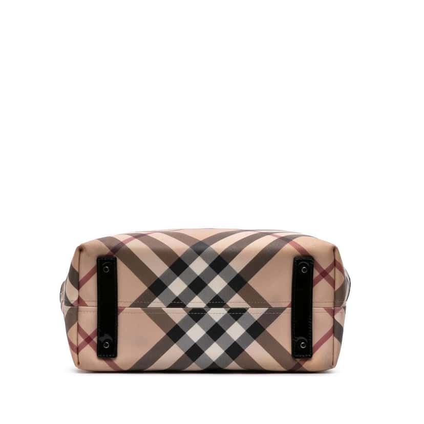 Burberry Supernova Check Coated Canvas Tote Brown Canvas Good condition - Inside View