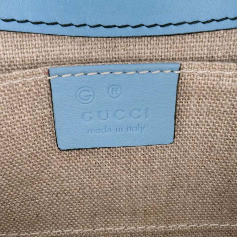Gucci Mini Microguccissima Emily Crossbody Blue Leather Good condition - Box View