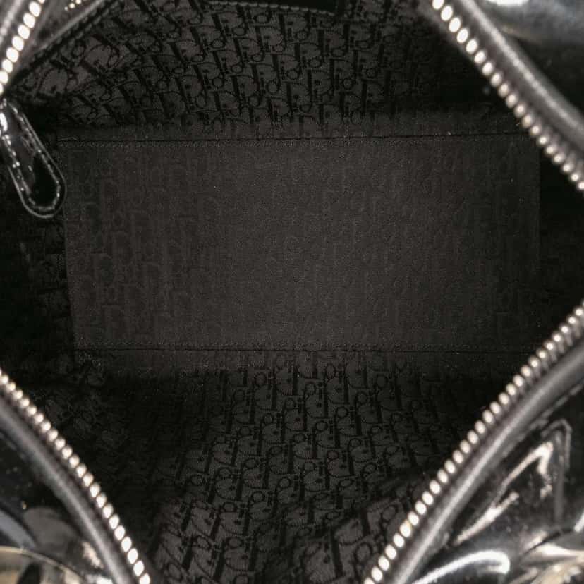 Dior Medium Patent Cannage Lady Dior Black Leather Good condition - Model View
