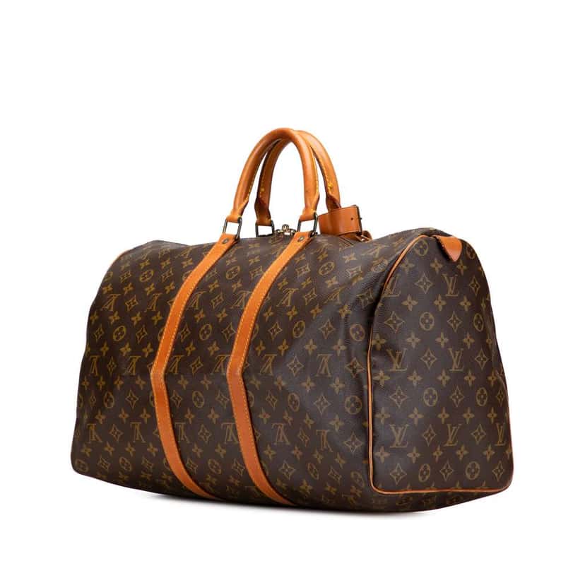Louis Vuitton Monogram Keepall 50 Brown Good condition - Back View