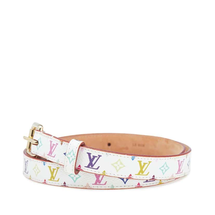 Louis Vuitton Monogram Multicolore Ceinture Belt White Good condition - Back View
