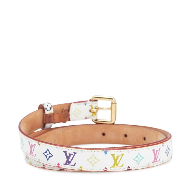 Louis Vuitton Monogram Multicolore Ceinture Belt White Good condition - Inside View