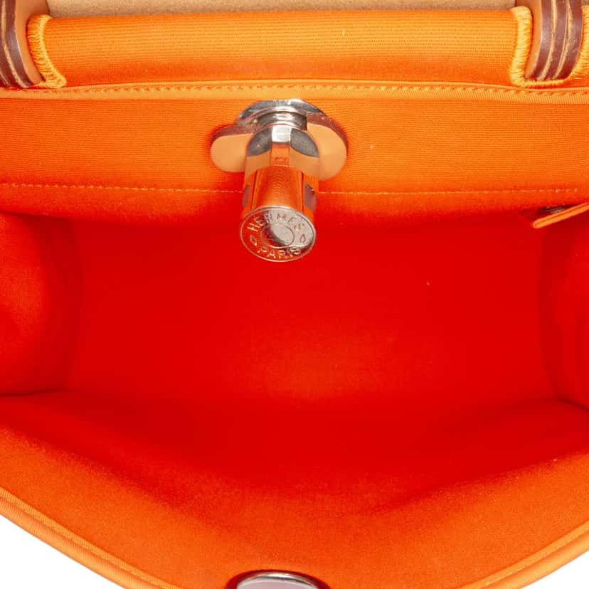 Hermès Toile Herbag Zip 31 Orange Canvas Good condition - Box View