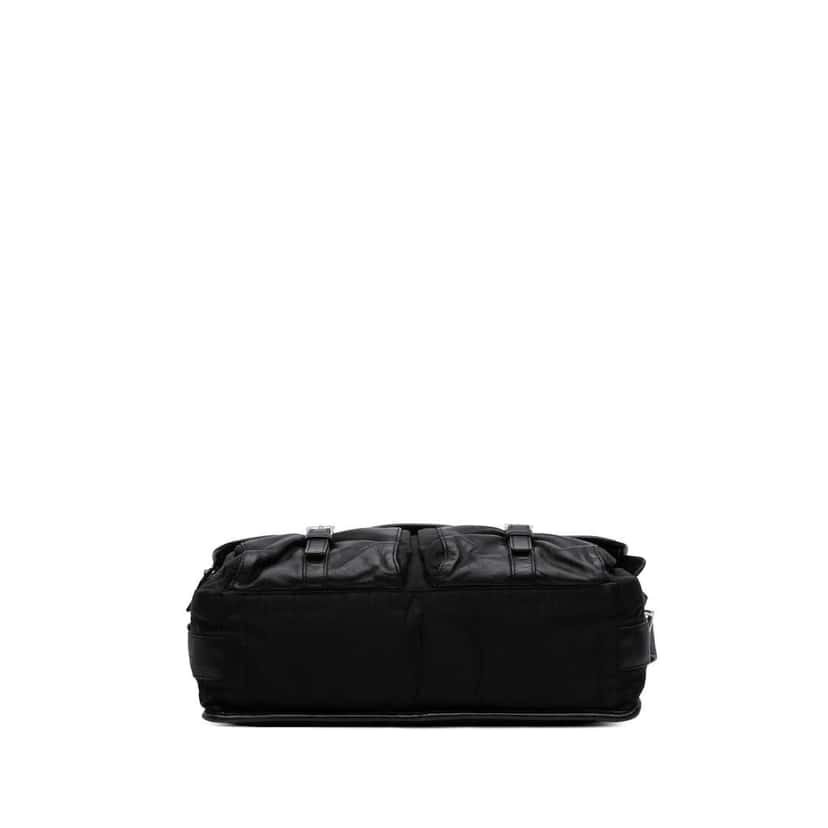 Prada Tessuto and Nappa Double Buckle Messenger Bag Black Good condition - Inside View