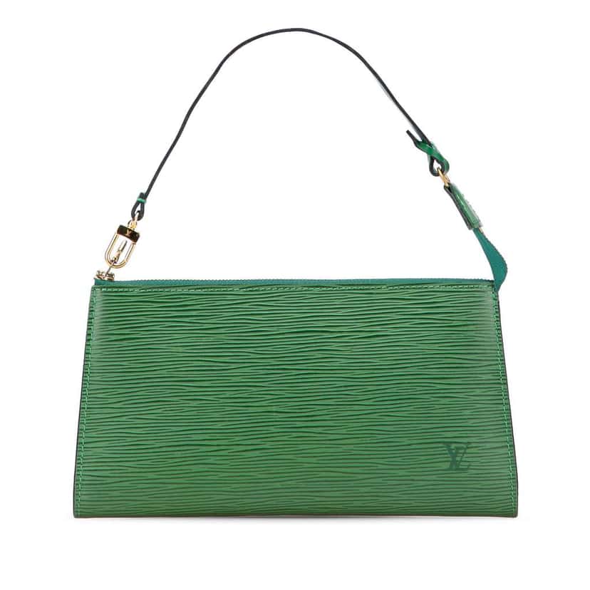 Louis Vuitton Epi Pochette Accessoires Green Leather Good condition - Front View