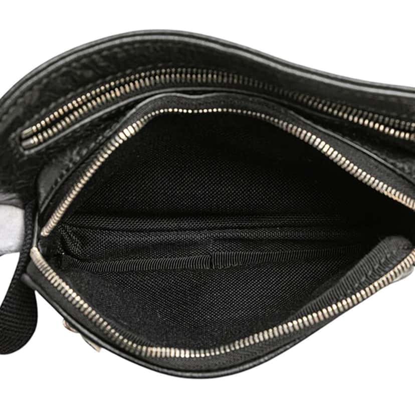 Gucci Calfskin Morpheus Double Zip Belt Bag Black Leather Good condition - Model View