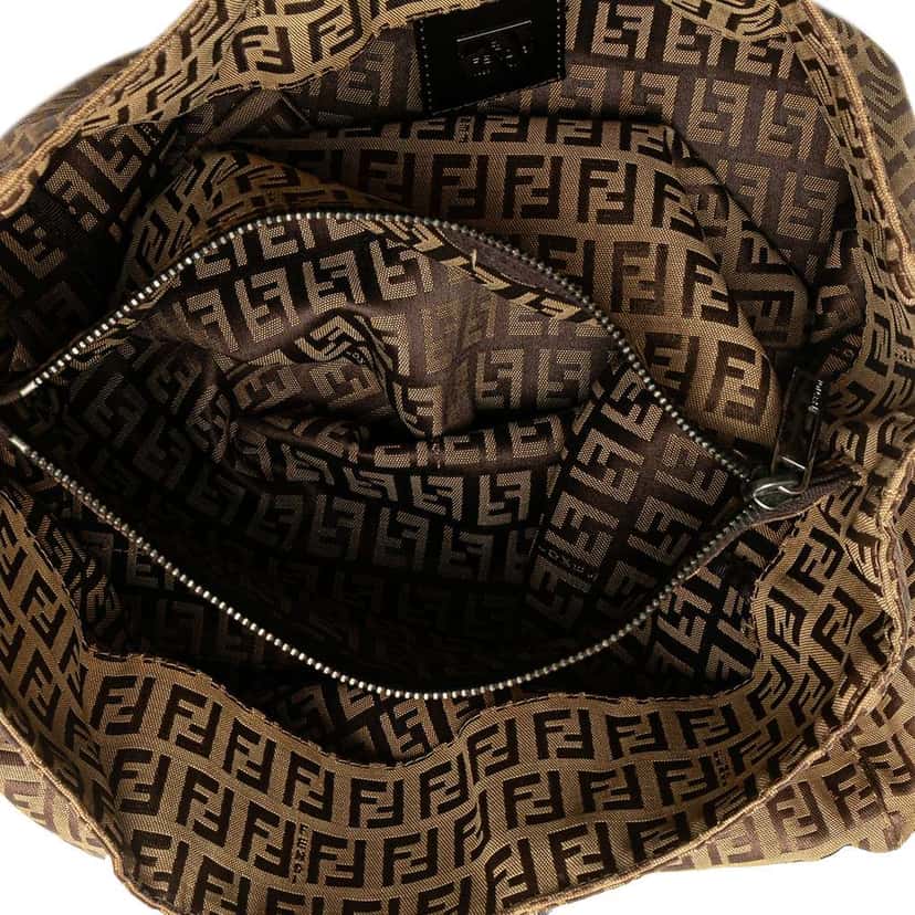 Fendi Zucchino Canvas Tote Brown Canvas Good condition - Model View