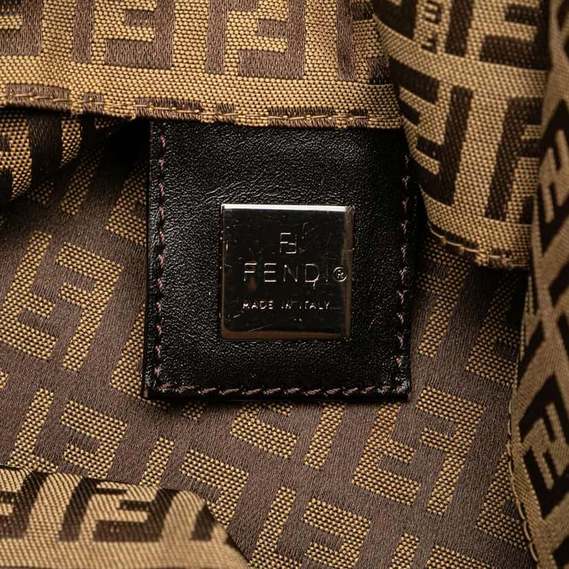 Fendi Zucchino Canvas Tote Brown Canvas Good condition - Box View