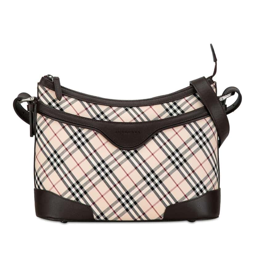 Burberry Nova Check Shoulder Bag Brown Canvas Good condition - Front View