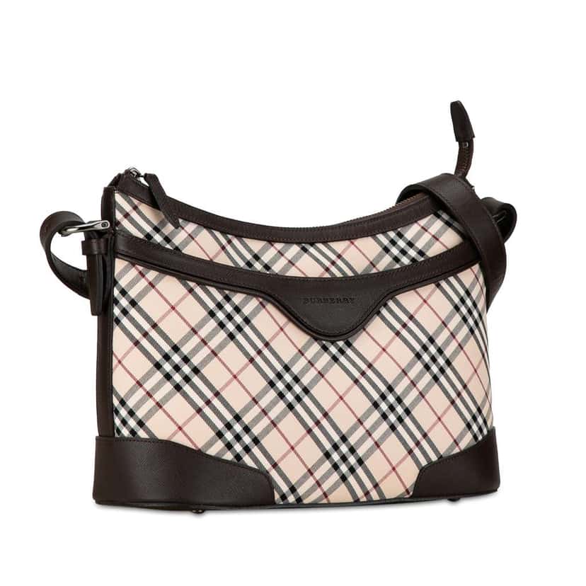 Burberry Nova Check Shoulder Bag Brown Canvas Good condition - Back View