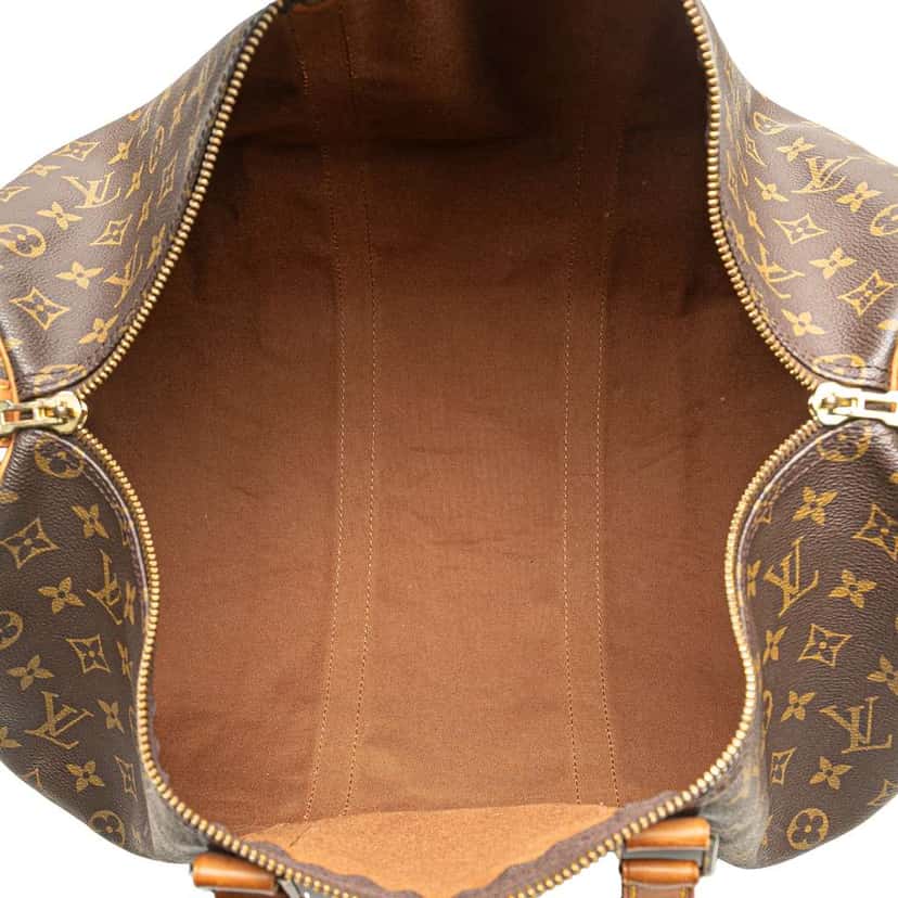 Louis Vuitton Monogram Keepall Bandouliere 50 Brown Good condition - Model View