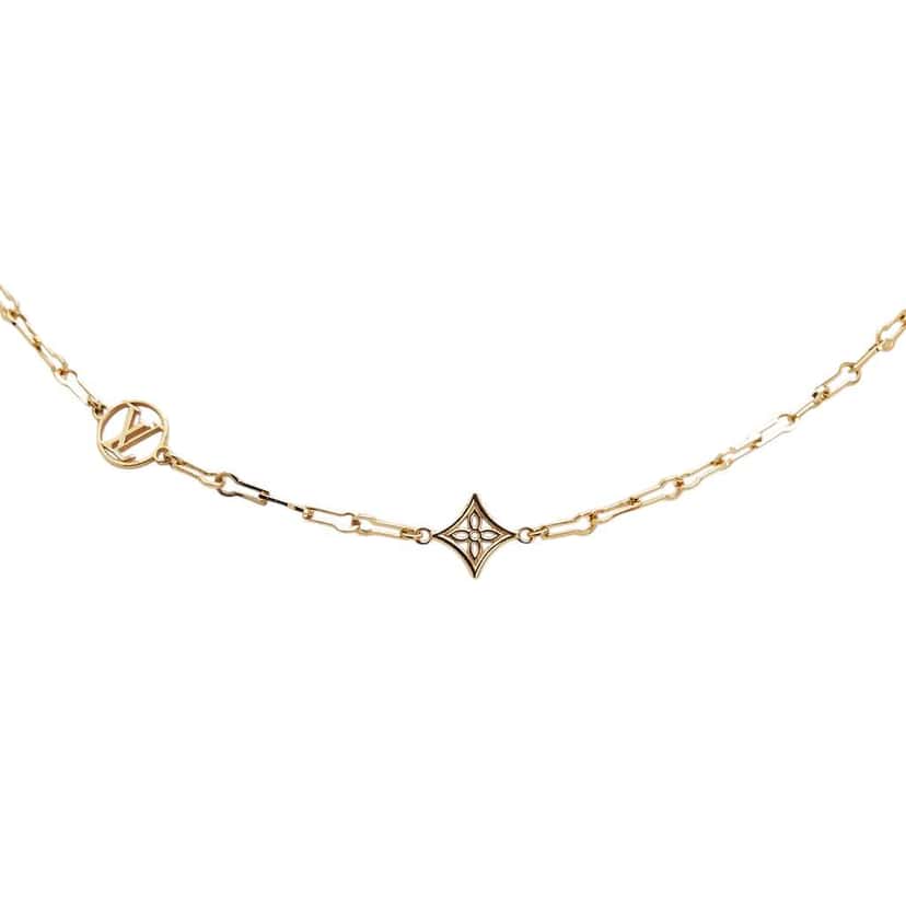 Louis Vuitton Gold Plated Collier Forever Young Necklace Gold Metal Good condition - Front View