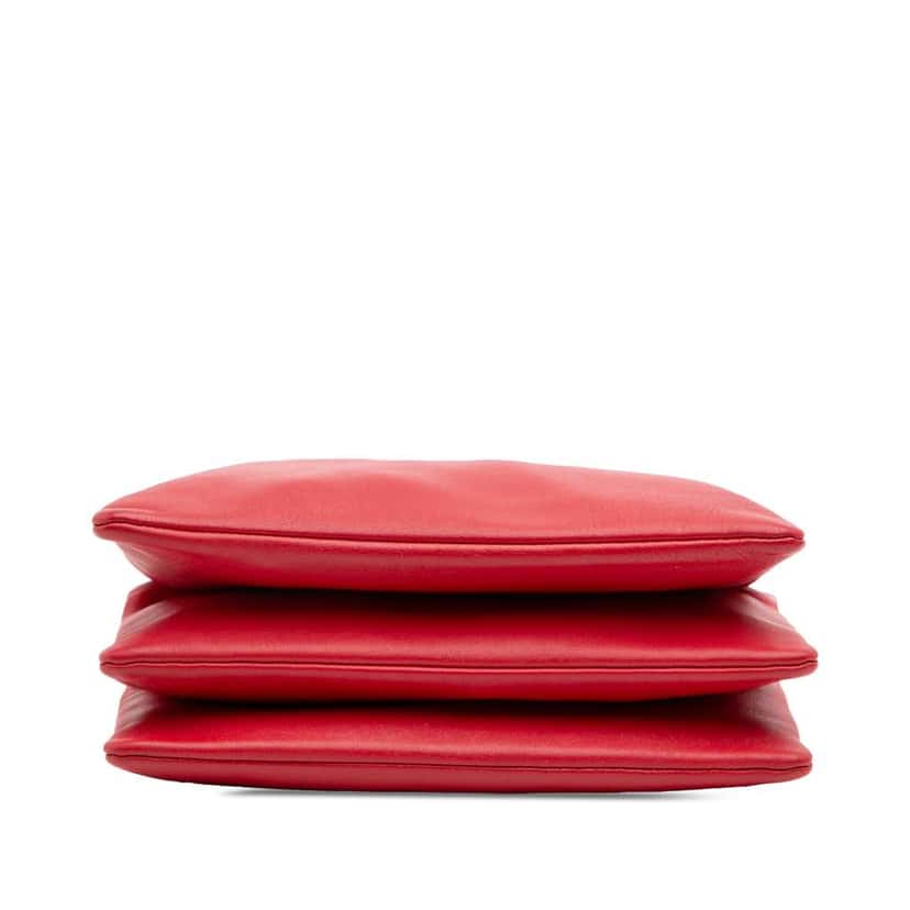 Celine Small Lambskin Trio Crossbody Red Leather Fair condition - Inside View