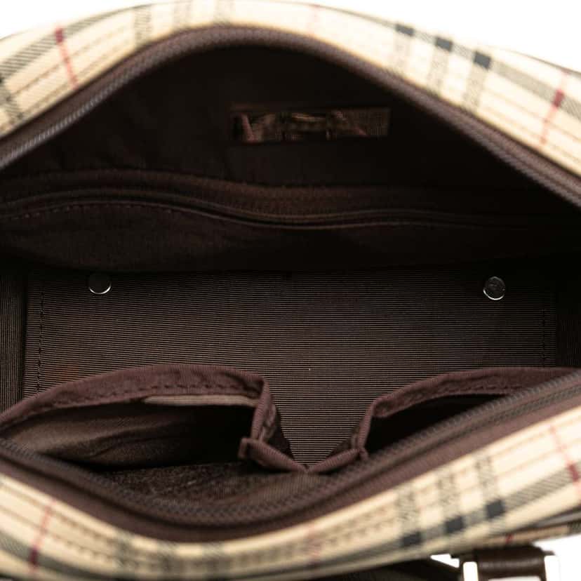 Burberry House Check Canvas Handbag Brown Canvas Good condition - Model View