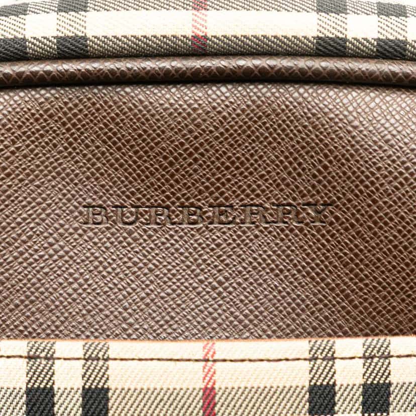 Burberry House Check Canvas Handbag Brown Canvas Good condition - Box View