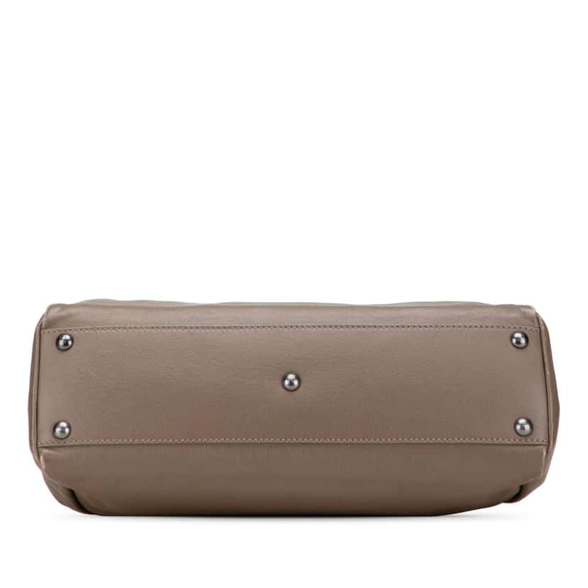 Fendi Medium Calfskin Peekaboo Iconic Satchel Brown Leather Good condition - Inside View
