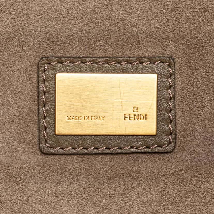 Fendi Medium Calfskin Peekaboo Iconic Satchel Brown Leather Good condition - Box View