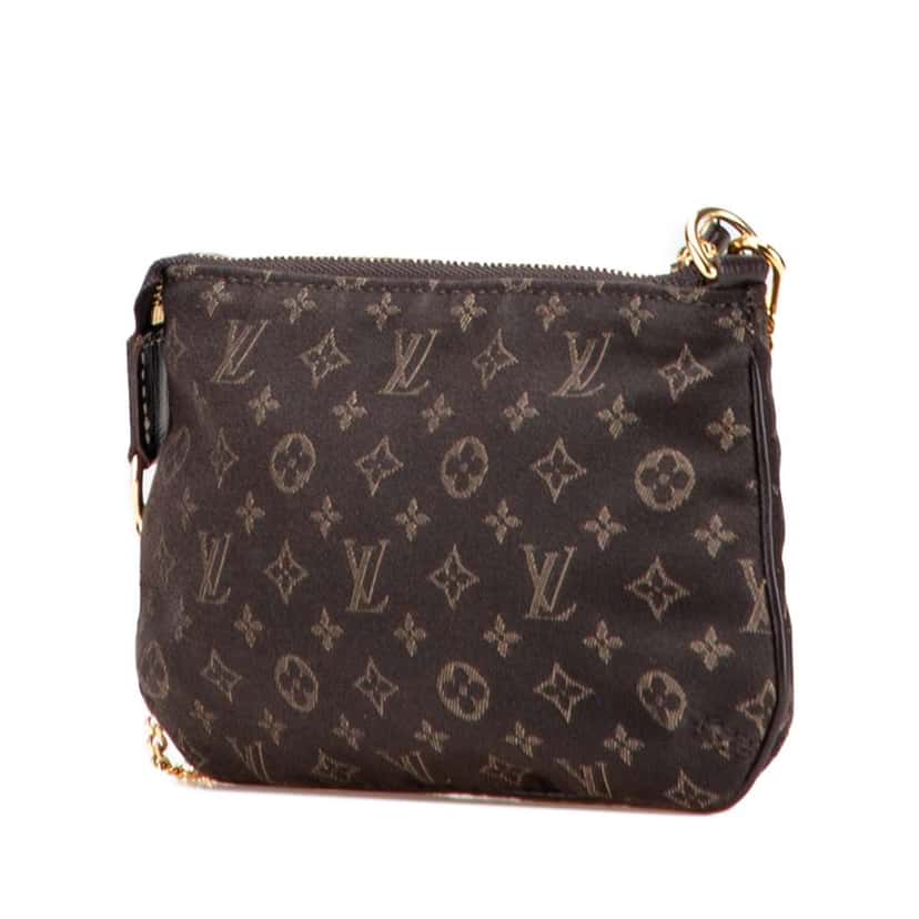 Louis Vuitton Monogram Mini Lin Mini Pochette Accessoires Brown Canvas Good condition - Back View