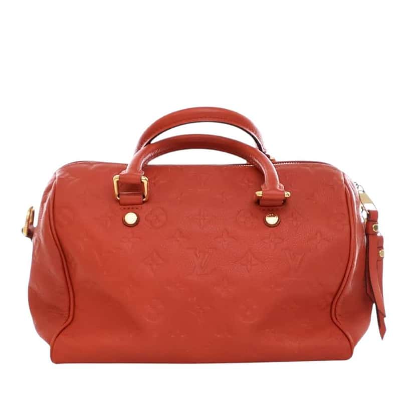 Louis Vuitton Monogram Empreinte Speedy Bandouliere 25 Red Leather Good condition - Inside View