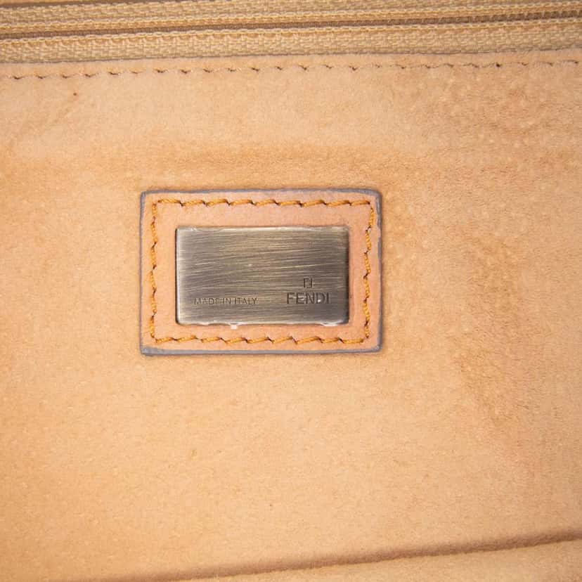 Fendi Large Multicolor Leather Whipstitch Baguette Crossbody Green Leather Good condition - Box View