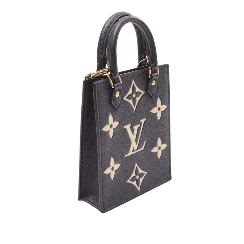 Louis Vuitton Bicolor Monogram Empreinte Petit Sac Plat Black Leather Good condition - Back View