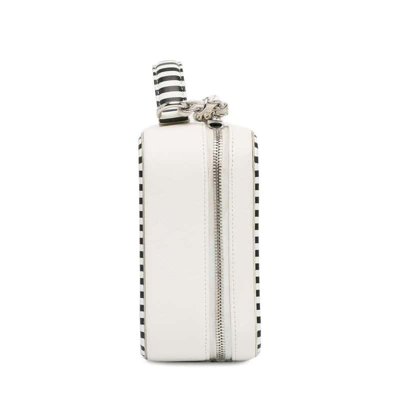 Chanel Medium Caviar CC Filigree Vanity Case White Leather Good condition - Inside View