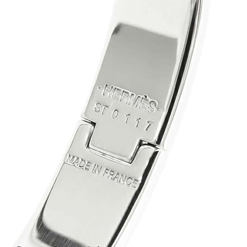 Hermès Narrow Enamel Clic H Bracelet PM Pink Good condition - Model View